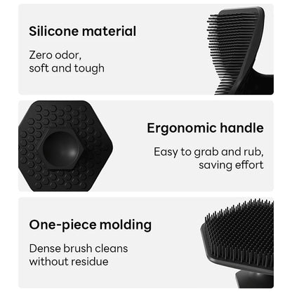 Miniature Face Deep Clean Shave Brush, Silicone Facial Cleaning Scrubber, Massage for Man Face Scrub Brush Cleaning Tool