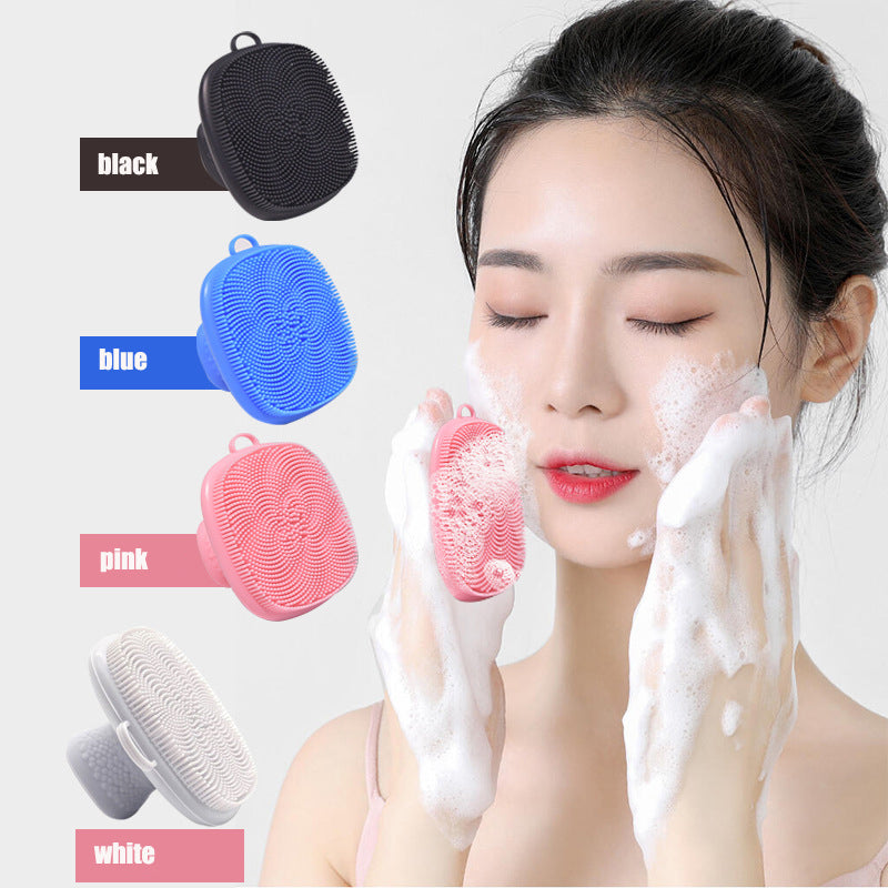 Silicone Face Scrubber Body in 4 Colors, Baby Shower Cleansing Brush, Soft Exfoliating Beard Scrubber for Men