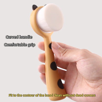 3D Double Silicone Facial Cleansing Brush, Soft Bristles Manual Massage Facial Brush, Exfoliating Double Sided Face Wash
