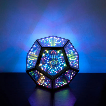 Geometric LED Night Light Infinity Mirror Lamp for Home Decor and Gifts