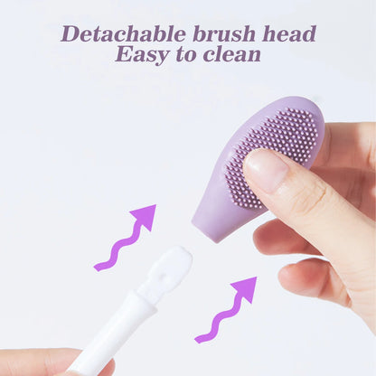 2 In1 Scrub Blackhead Silicone Facial Cleansing Brush, Mask Brush, Exfoliator Deep Cleaning Tools for Pore Facial Skin