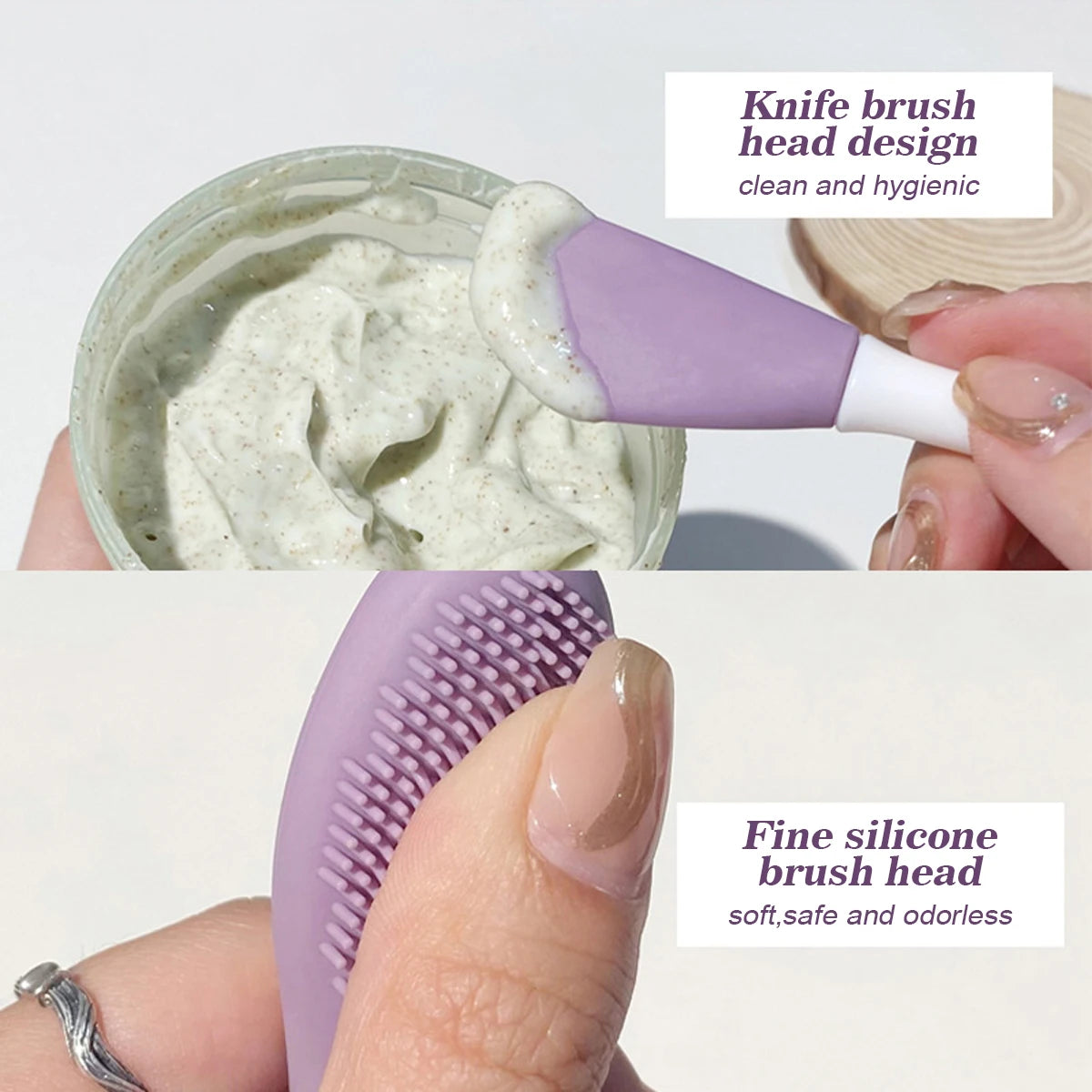 2 In1 Scrub Blackhead Silicone Facial Cleansing Brush, Mask Brush, Exfoliator Deep Cleaning Tools for Pore Facial Skin