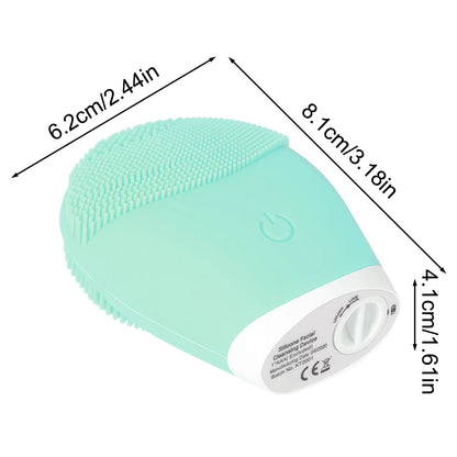 Electric Silicone Facial Cleanser Massager, Beauty Machine Skincare Massage Tool, Deep Pore Vibration Cleaning
