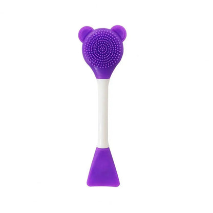 Bear Silicone Double Head Face Mask Brush Facial Exfoliate Cleanser Brush For Blackhead Removal Ski 6