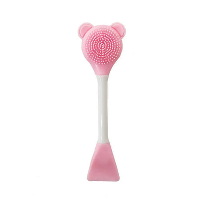 Bear Silicone Double Head Face Mask Brush Facial Exfoliate Cleanser Brush For Blackhead Removal Ski 7