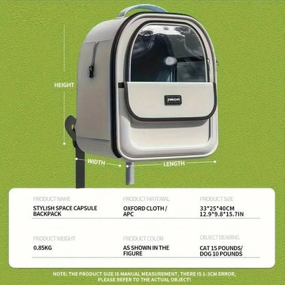 Transparent Capsule Pet Backpack Carrier 3