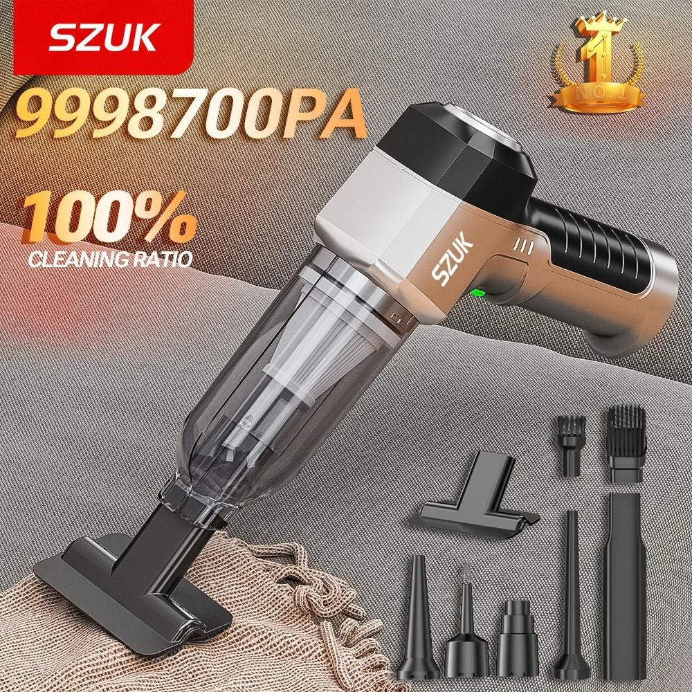 High Power Cordless Car Vacuum Cleaner with 9998700Pa Suction