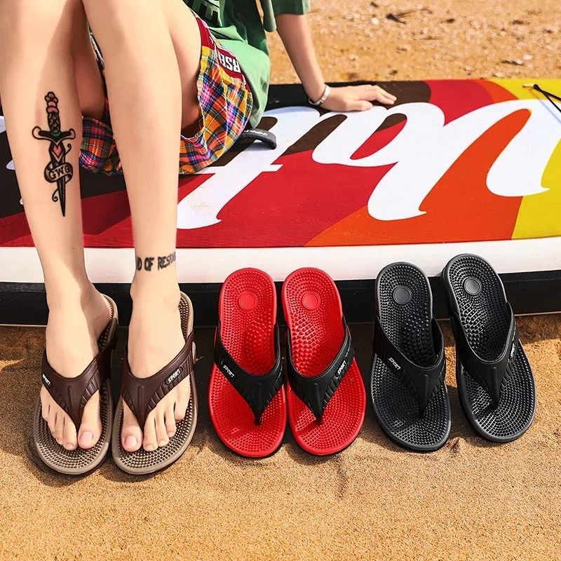 Mens Massage Flip Flops With Breathable Sole And Big Size Options 4