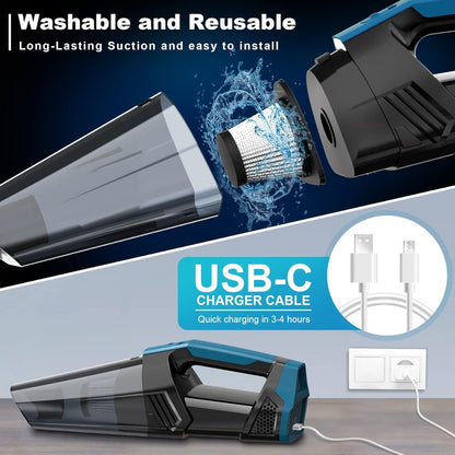 Portable Handheld Vacuum Cordless Car Vacuum High Power Suction Lite Rechargeable Hand Held Vacuum  3