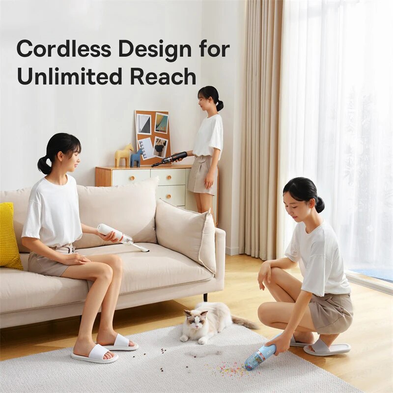 Baseus Car Vacuum Cleaner Mini Handheld, Auto Vacuum Cleaner Powerful Suction, Blow and Vacuum 2 in 1 for Car Home