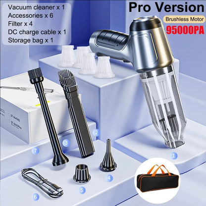 Car Vacuum Cleaner 95000PA Strong Suction Handheld Wireless Vacuum Cleaner For Car Household Portab 11
