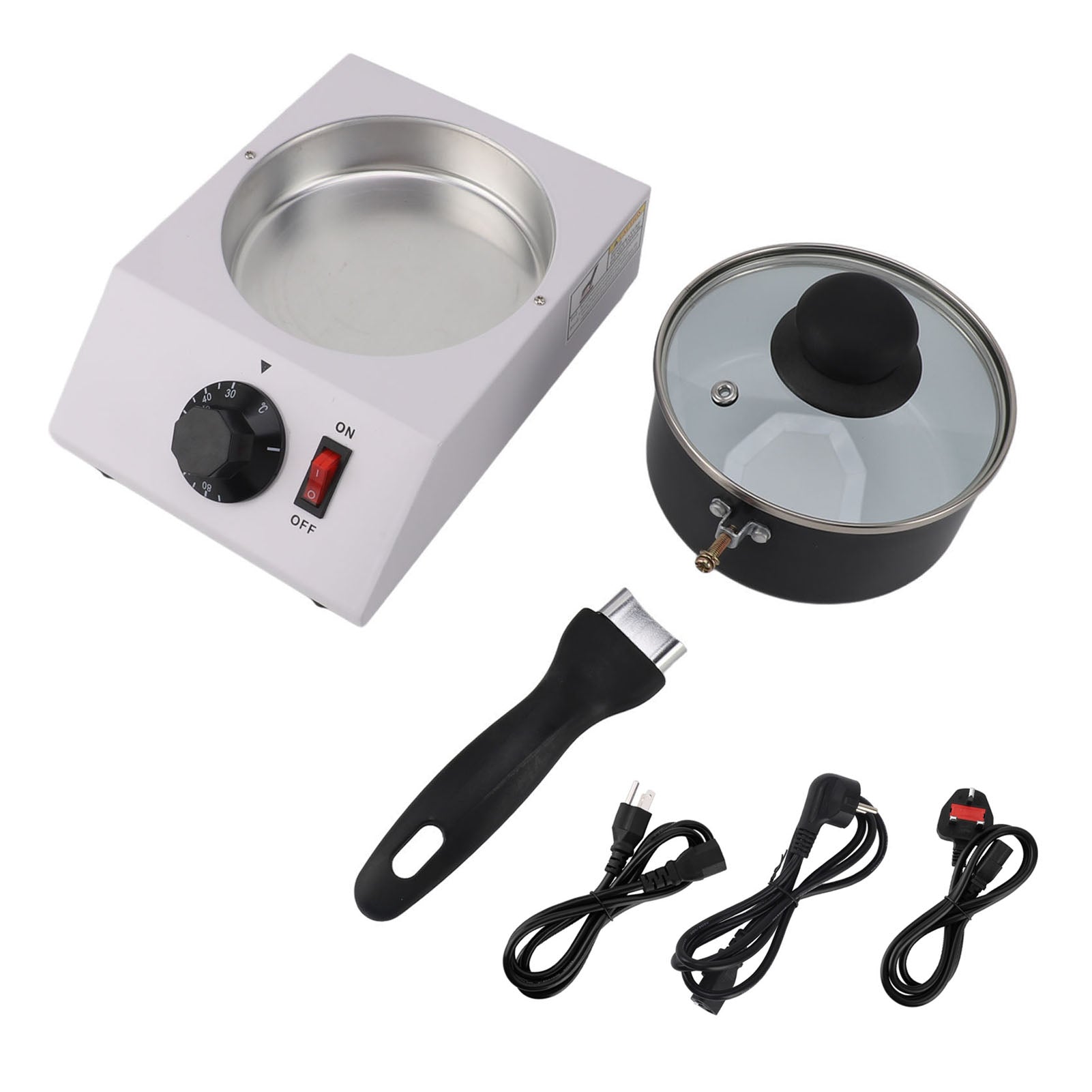 Chocolate Melting Machine Single Pot, 30-85C Manual Control, Non Stick Chocolate Melter for Coffee Butter Wine Milk