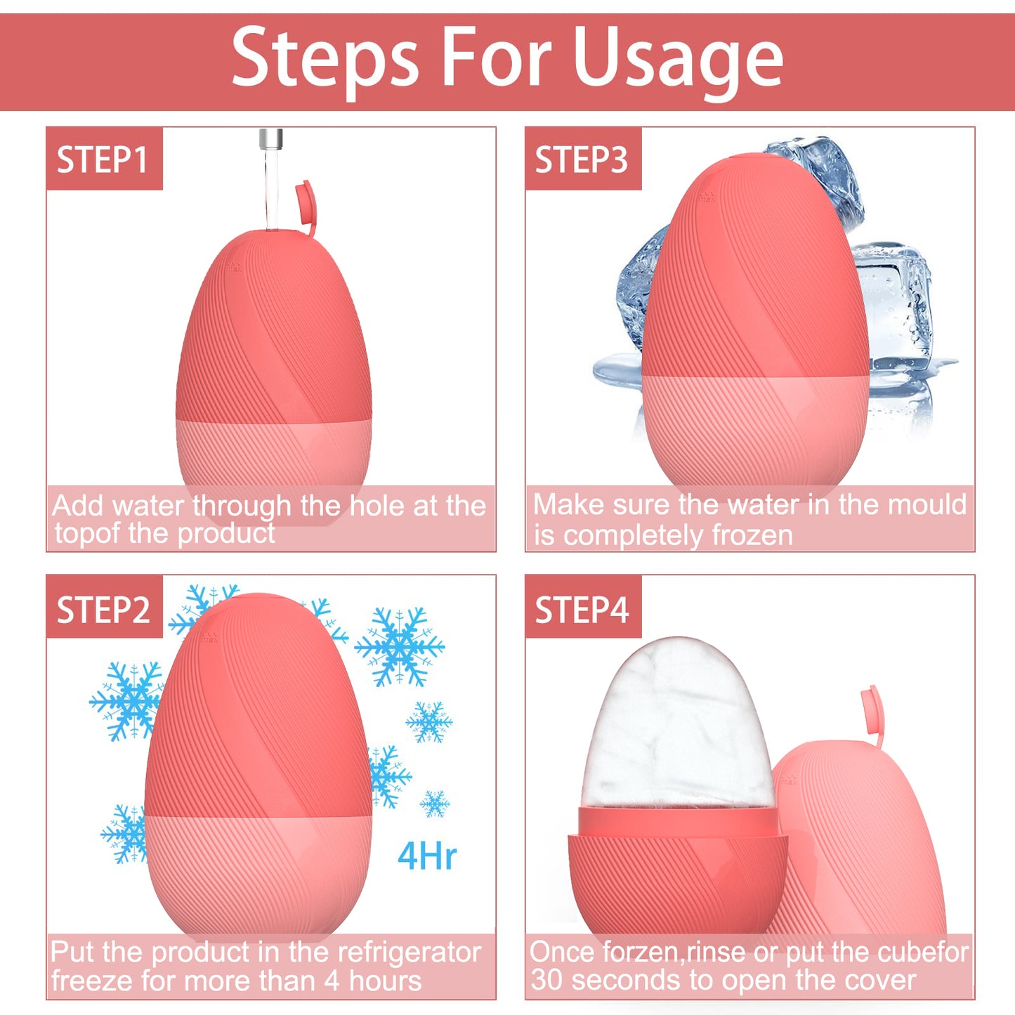 Facial Massager Ice Roller Skin Care Tool Ice Face Roller  Stainless Steel Gua Sha Tool Beauty Set  3
