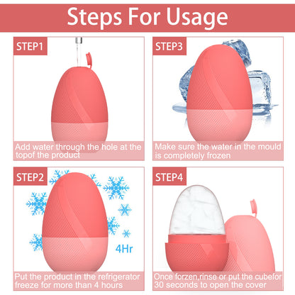 Facial Massager Ice Roller Skin Care Tool Ice Face Roller  Stainless Steel Gua Sha Tool Beauty Set  3