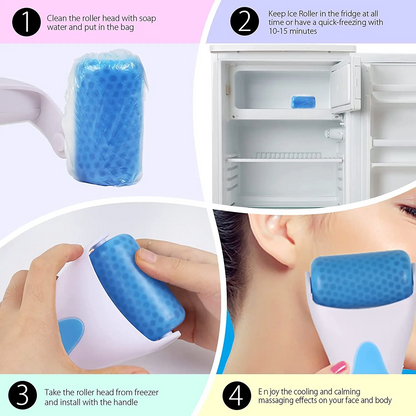 Stainless Steel Skin Cool Ice Roller Massager Relaxation Facial Massage Tool  Beauty Lifting Facial 1