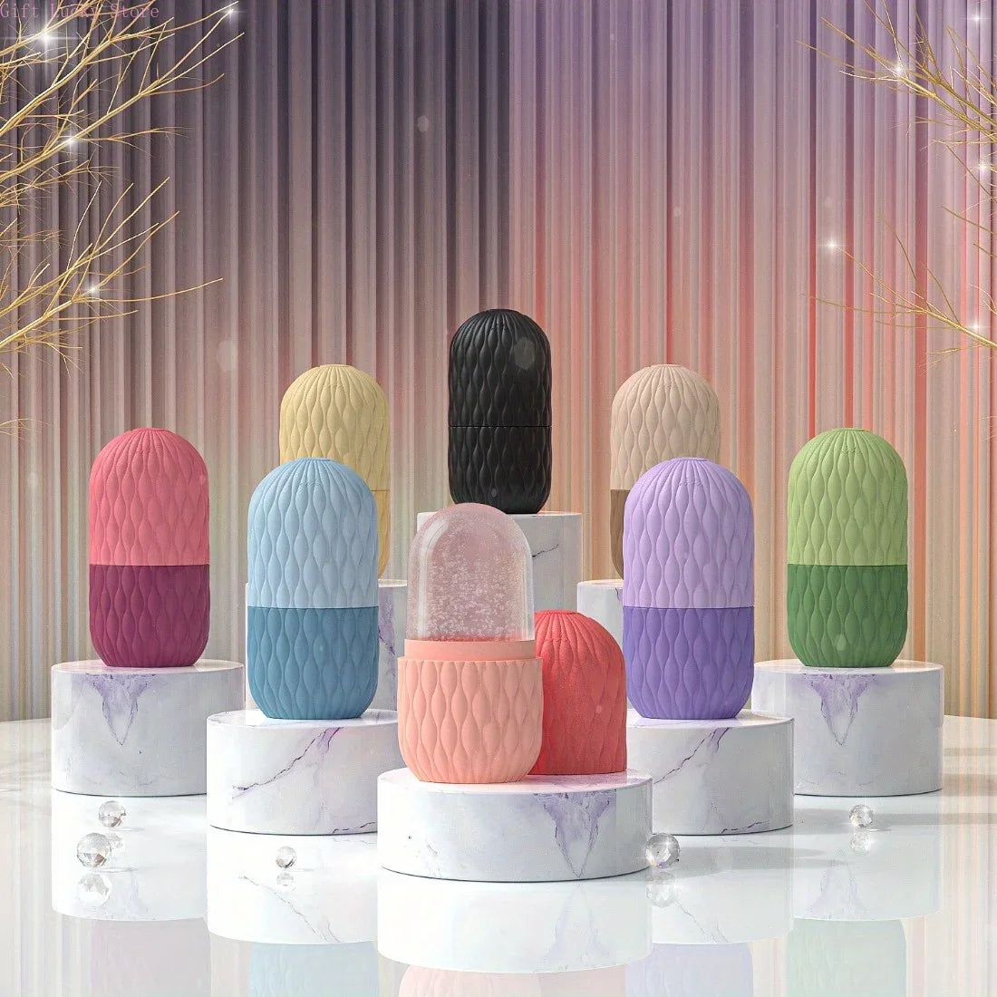 Reusable Ice Face Roller Mold, Facial Massage & Eye Beauty Tool for Shrinking Pores, Reducing Puffiness, and Cooling
