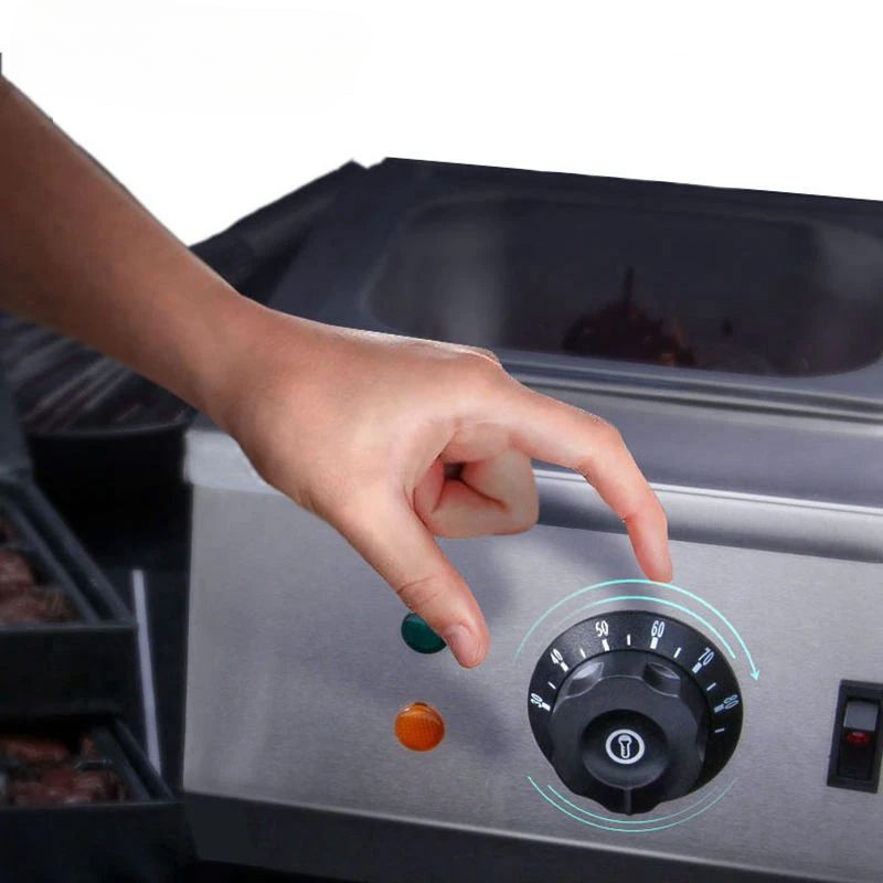 Commercial Chocolate Melting Pots Double Hot, Chocolate Dipping Machine, Cylinder Electric Chocolate Warmer Melter