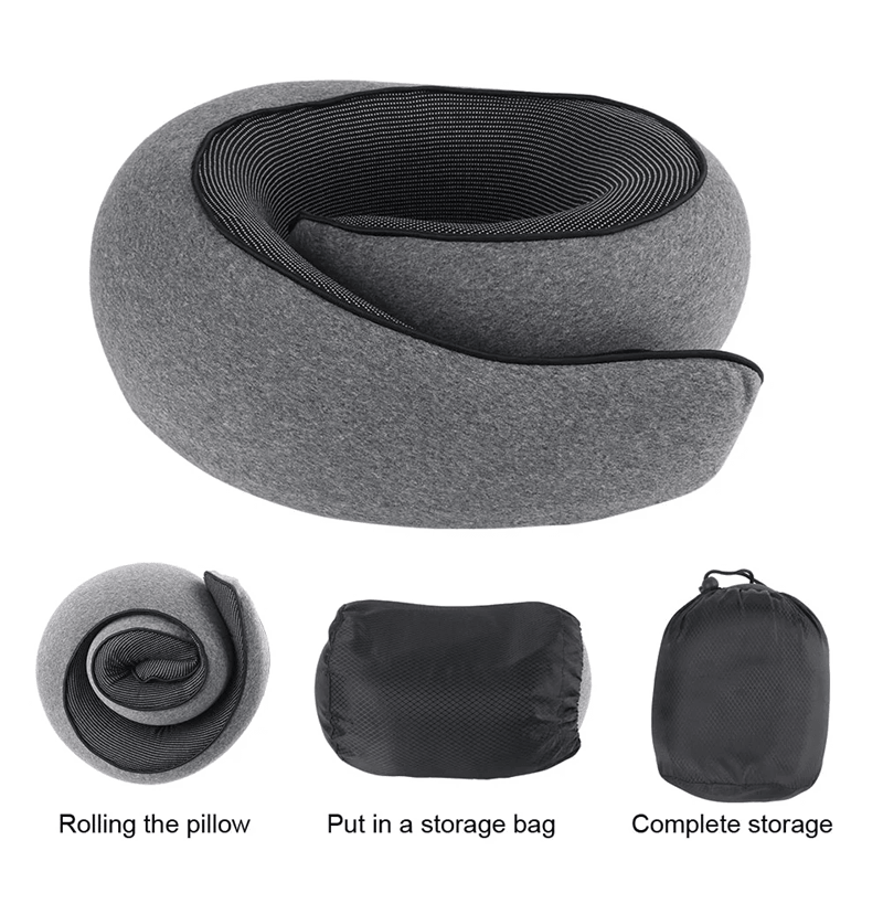 TravelEase Memory Foam U Shaped Neck Pillow For Sleep And Support 2