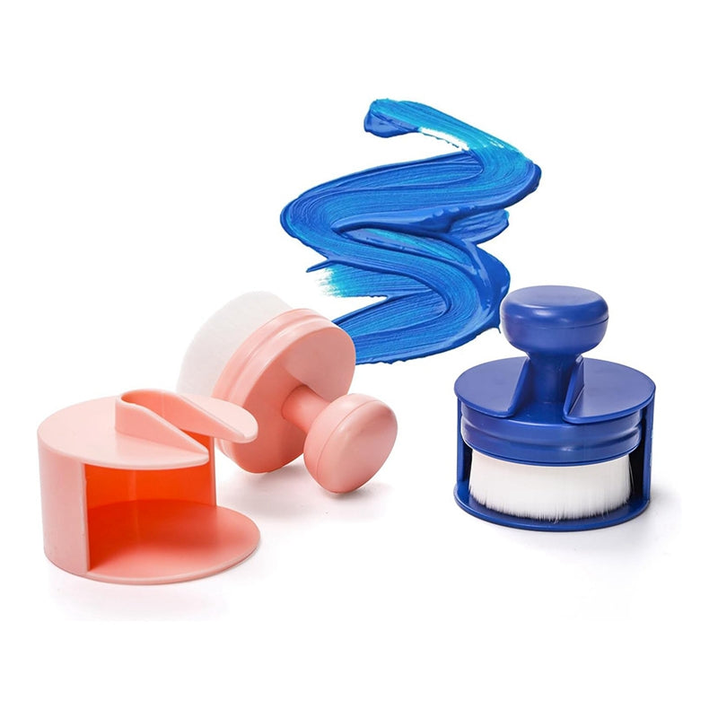 Craft Ink Blender Brushes Set 8 Colors, Flat Top Ink Blending Brushes, Round Ink Blending Tools with Soft Bristles