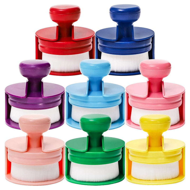Craft Ink Blender Brushes Set 8 Colors, Flat Top Ink Blending Brushes, Round Ink Blending Tools with Soft Bristles