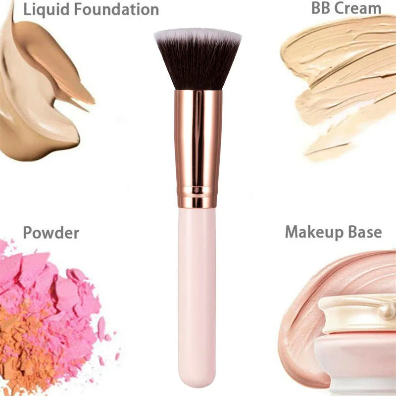 Flat Top Kabuki 1PCS Makeup Brush, Foundation for Liquid Cream, Powder Contour Blending Cosmetic Beauty Tool