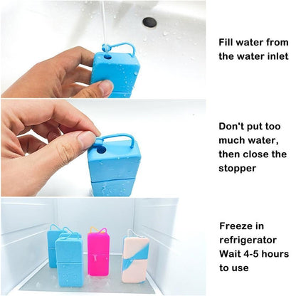 Gua Sha Silicone Ice Face Roller, Cold Therapy Massager to Alleviate Puffiness, Cooling Face Contour Globes for Lifting