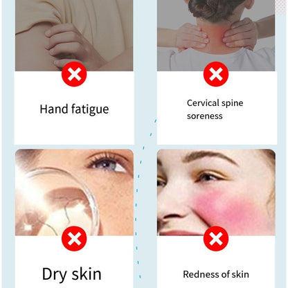 Gua Sha Silicone Ice Face Roller, Cold Therapy Massager to Alleviate Puffiness, Cooling Face Contour Globes for Lifting