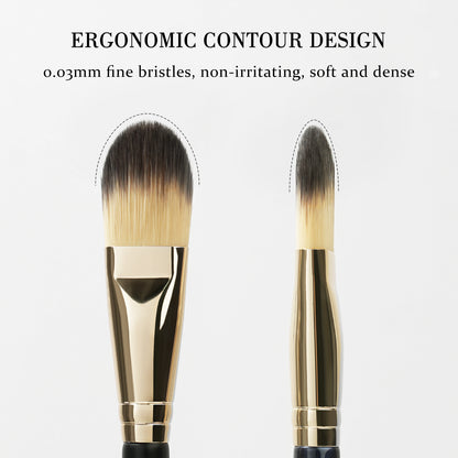 Premium Foundation Brush Set, Concealer Makeup Flat Brushes for Liquid Cream, Powder Buffing Face Application