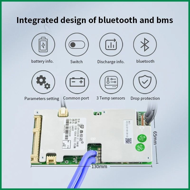 Smart LiFePO4 BMS With Bluetooth Balance Board And UART Function For Ebike 0