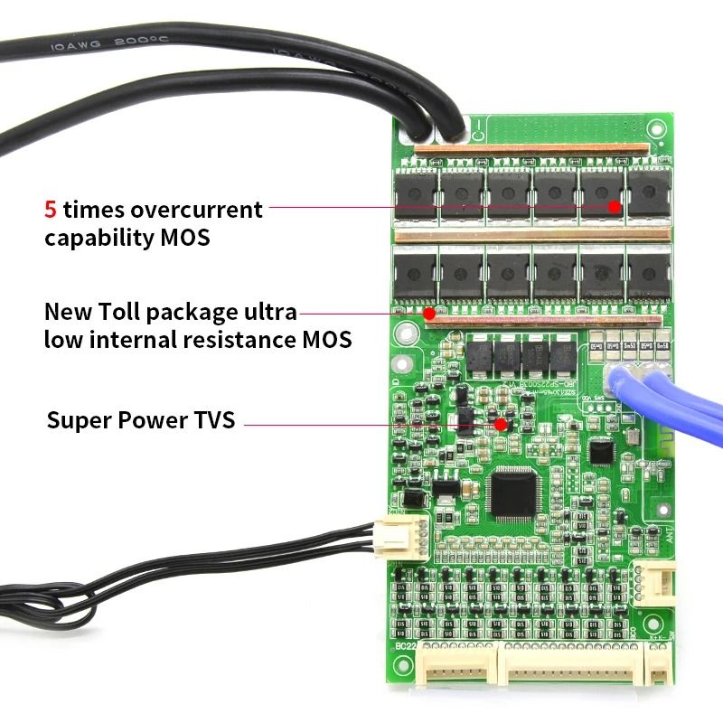 Smart LiFePO4 BMS With Bluetooth Balance Board And UART Function For Ebike 1