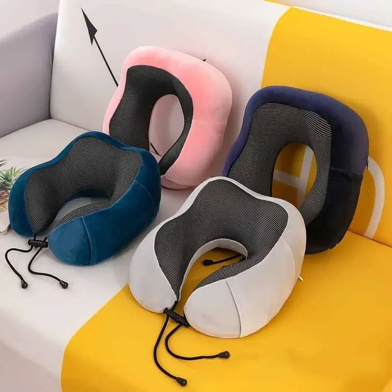 U Shaped Memory Foam Travel Neck Pillow for Sleeping and Airplane Use