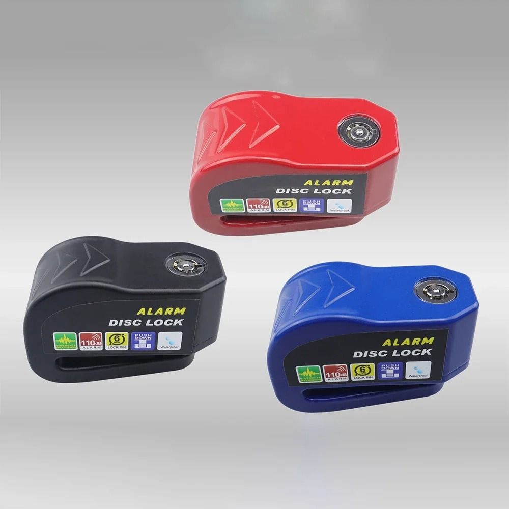 Motorcycle And Bicycle Disc Brake Lock With Alarm And Reminder Cable 4