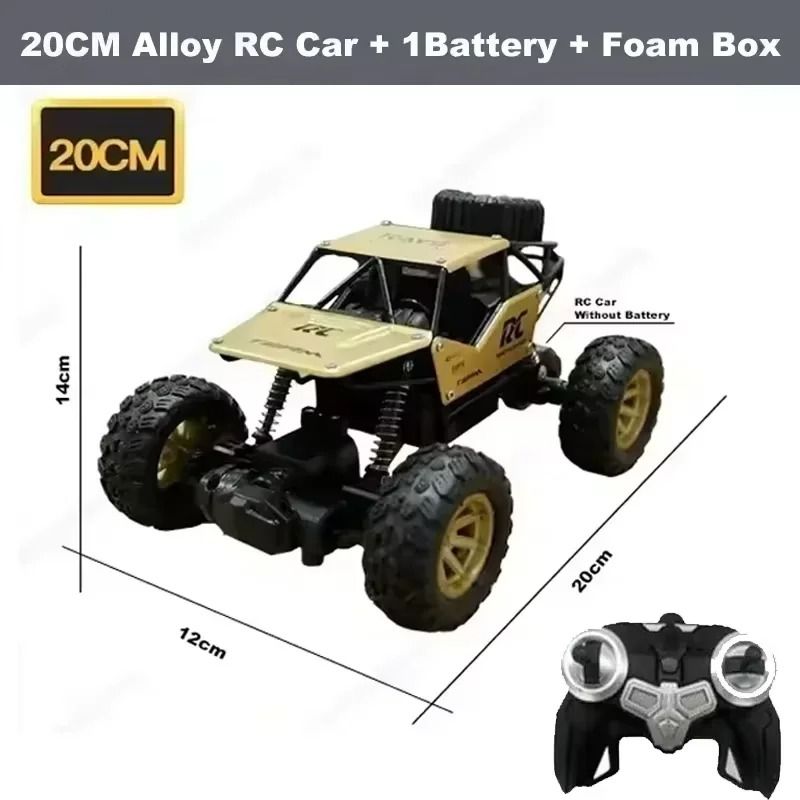 RC Off Road Monster Truck 4WD With LED Lights 24GHz Remote Control Car 8