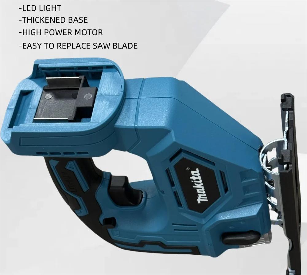 Cordless Brushless Barrel Handle Jigsaw 18V Tool Only With Adjustable Speed LED Light And Dust Blow 4