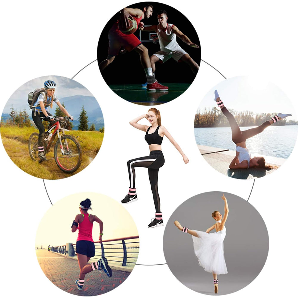 Neoprene Adjustable Ankle & Wrist Weights, Comfortable Leg Arm Straps for Fitness, Yoga, Running & Home Training