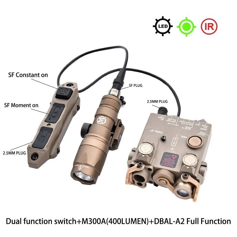 Tactical Laser And LED Flashlight With Multi Color Red Green Blue And IR Options For Outdoor Traini 9