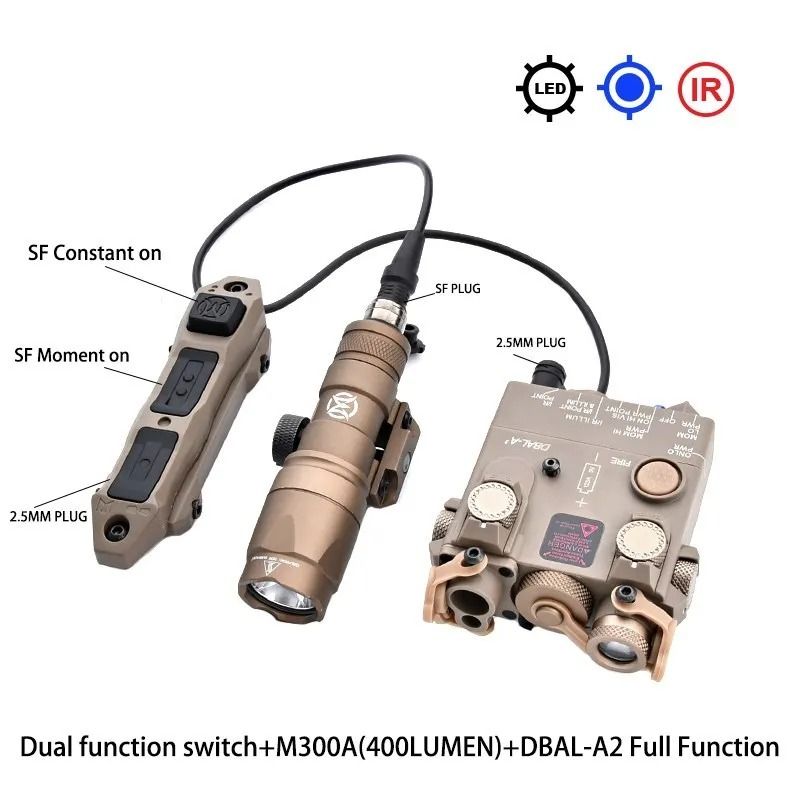 Tactical Laser And LED Flashlight With Multi Color Red Green Blue And IR Options For Outdoor Traini 11