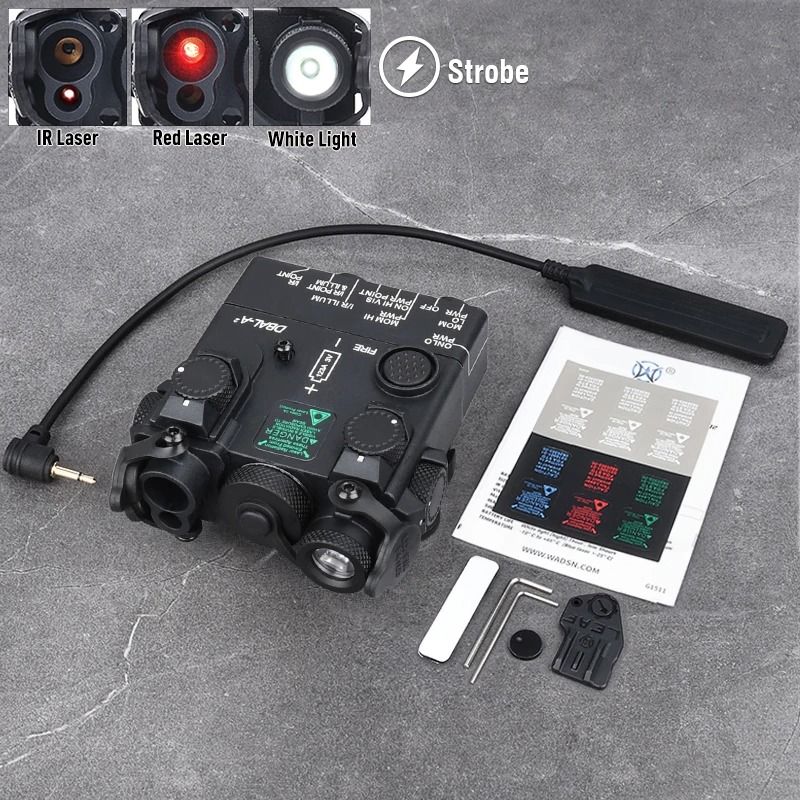 Tactical Laser And LED Flashlight With Multi Color Red Green Blue And IR Options For Outdoor Traini 5