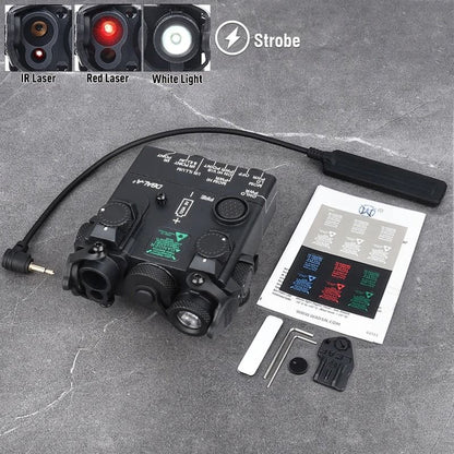 Tactical Laser And LED Flashlight With Multi Color Red Green Blue And IR Options For Outdoor Traini 5
