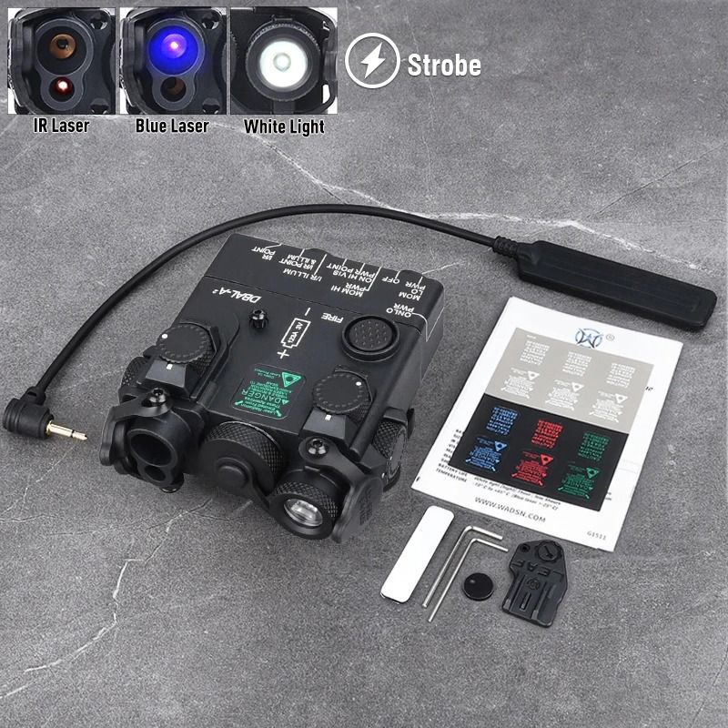 Tactical Laser And LED Flashlight With Multi Color Red Green Blue And IR Options For Outdoor Traini 16