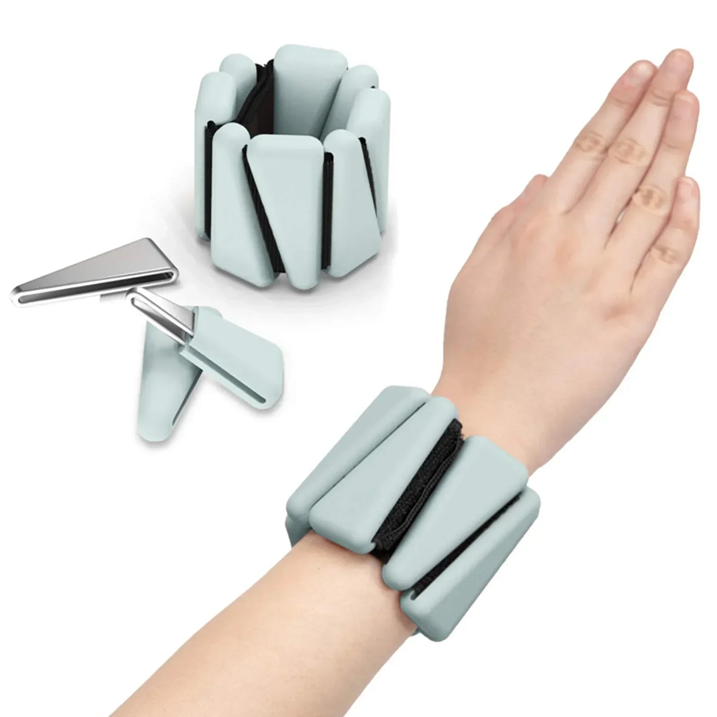 Wrist Weights Yoga Fitness Exercise Triangle Silicone Adjustable Ankle Wrist Protector Weight Brace 9