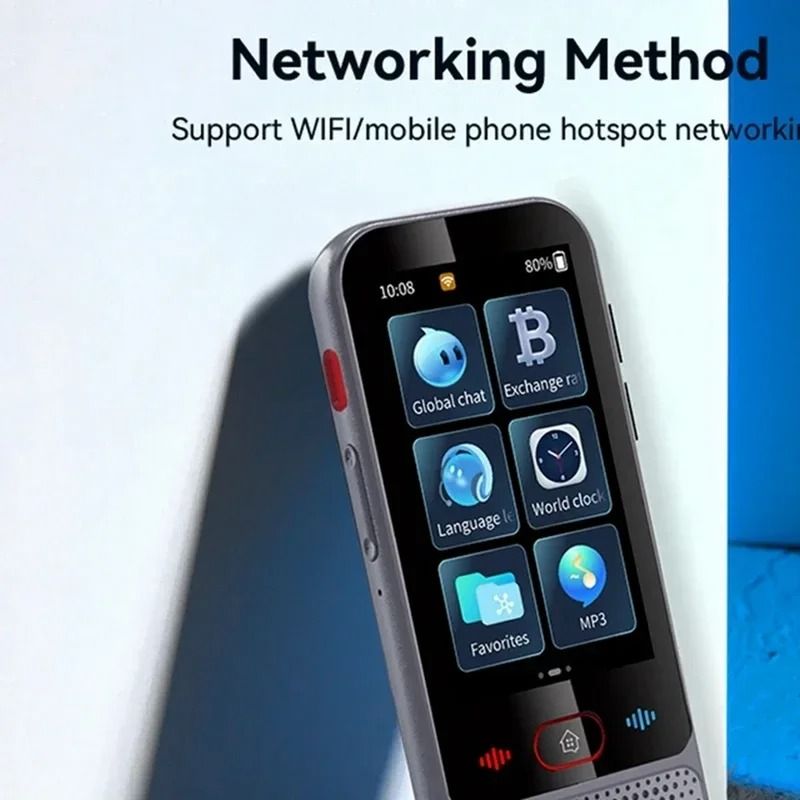 Smart Voice Translator Device with 139 Online Languages and Offline Translation for Business and Travel