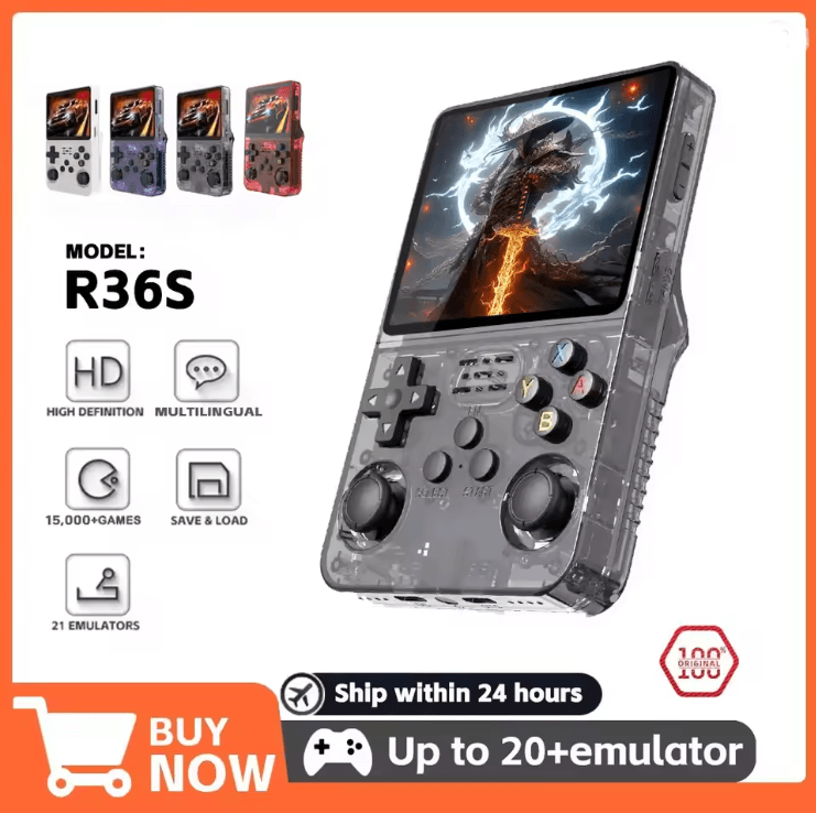 R36S Retro Handheld Game Console with Linux System and IPS Screen