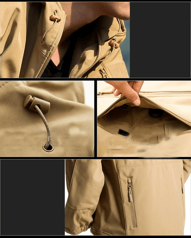 ThermaShield Mens Softshell Fleece Jacket Waterproof Outdoor Hiking Coat 2