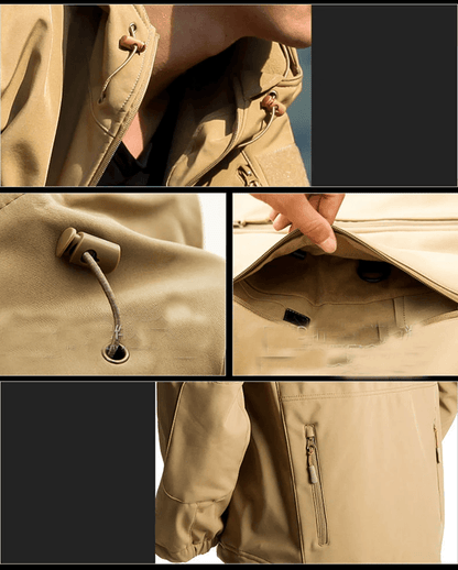 ThermaShield Mens Softshell Fleece Jacket Waterproof Outdoor Hiking Coat 2