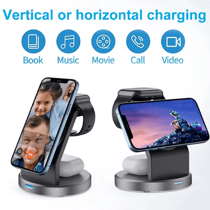MagCharge 3 In 1 Magnetic Wireless Charger Stand For IPhone And Apple Devices 1