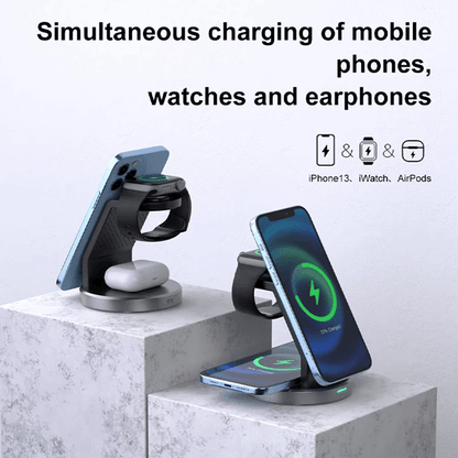 MagCharge 3 In 1 Magnetic Wireless Charger Stand For IPhone And Apple Devices 2