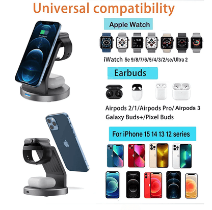 MagCharge 3 In 1 Magnetic Wireless Charger Stand For IPhone And Apple Devices 4