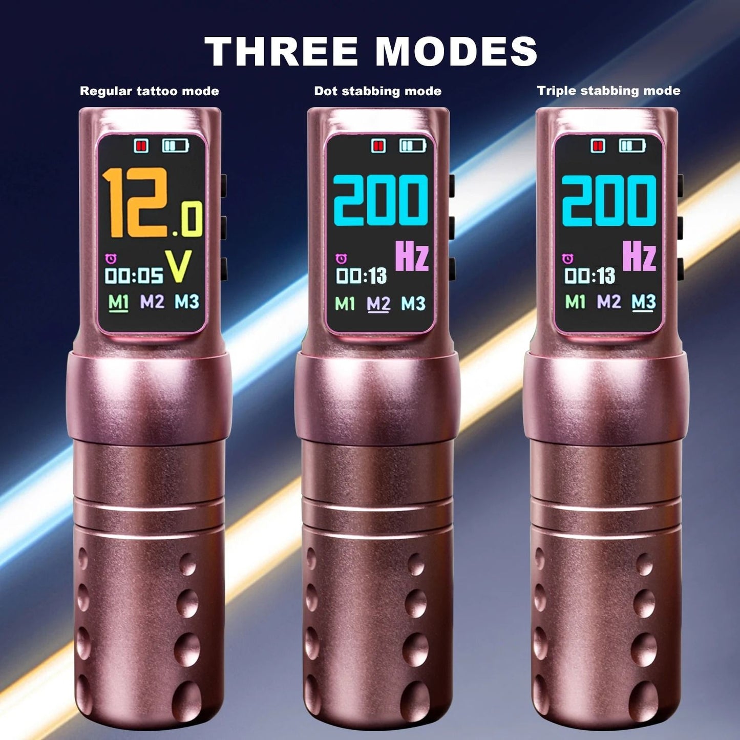 Wireless Tattoo Pen With Direct Drive Motor Three Modes And IPS Display 3