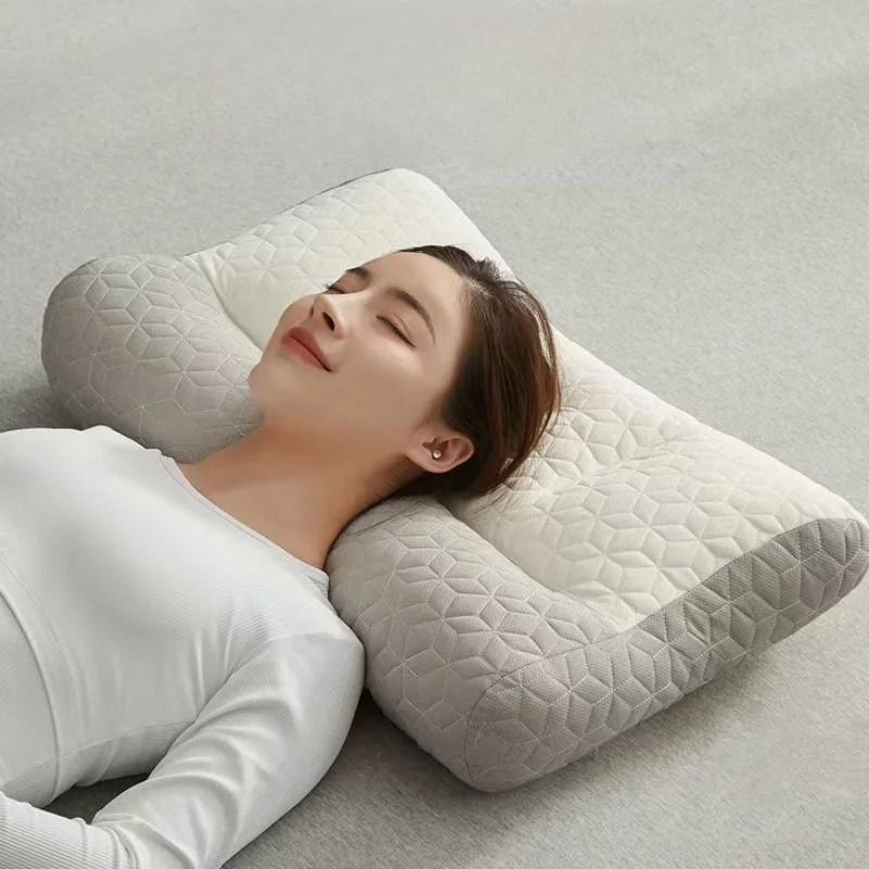 Orthopedic Cervical Pillow Natural Rubber Neck Support for Restful Sleep